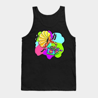 Neon Hippy 80s 90s Costume Retro Vintage Tank Top